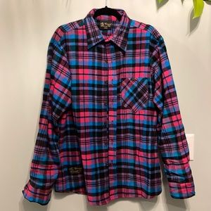 Fitted Slim Vermont Flannel Shirt Large